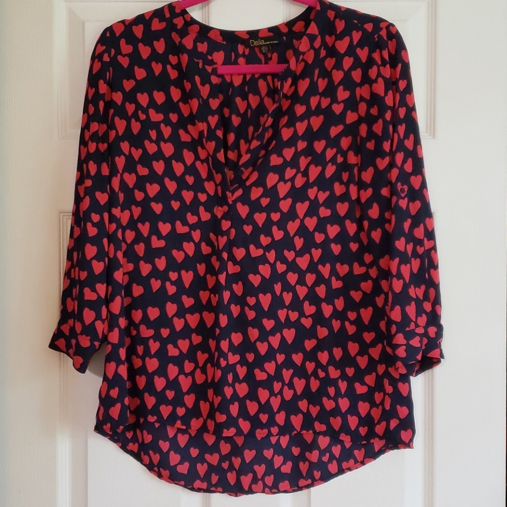 Hearts Blouse 💕❤💗💚💜❣